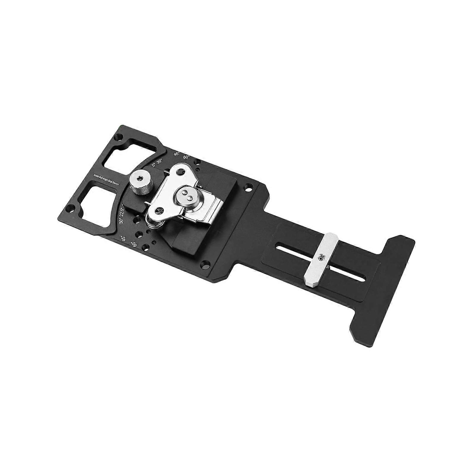 Adjustable Angle Track Sawer Square with -60° to 60° Quick Positive Angle Stop Guide Rails Square Protractor Multicolor