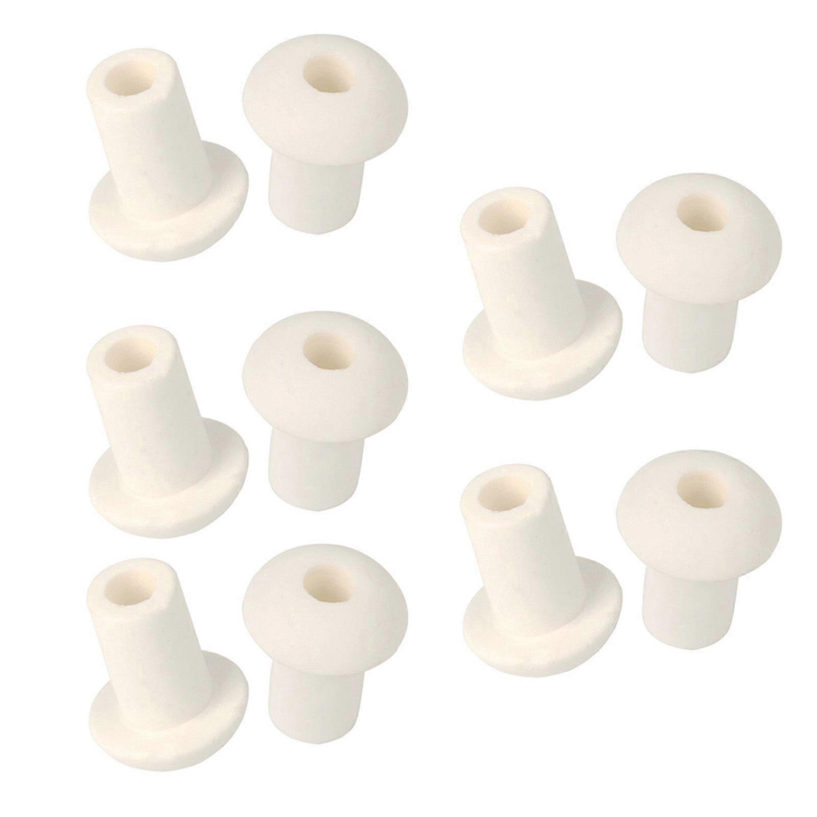 10Pcs Porcelain Stand For Oil Lamp Use Alcohols Lamp Wicks Replacement Alcohols Lamp Lampwick Ceramic Wicks Holders Set Multicolor