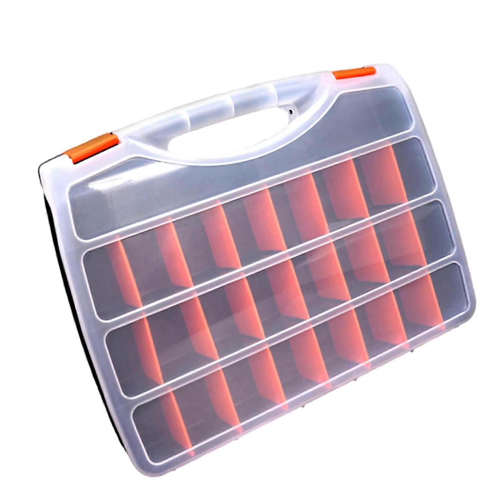 Small Parts Organizer Tools Organizer Box with Removable Dividers Hardware Storage Box with Safety Latches Portable Handle Multicolor