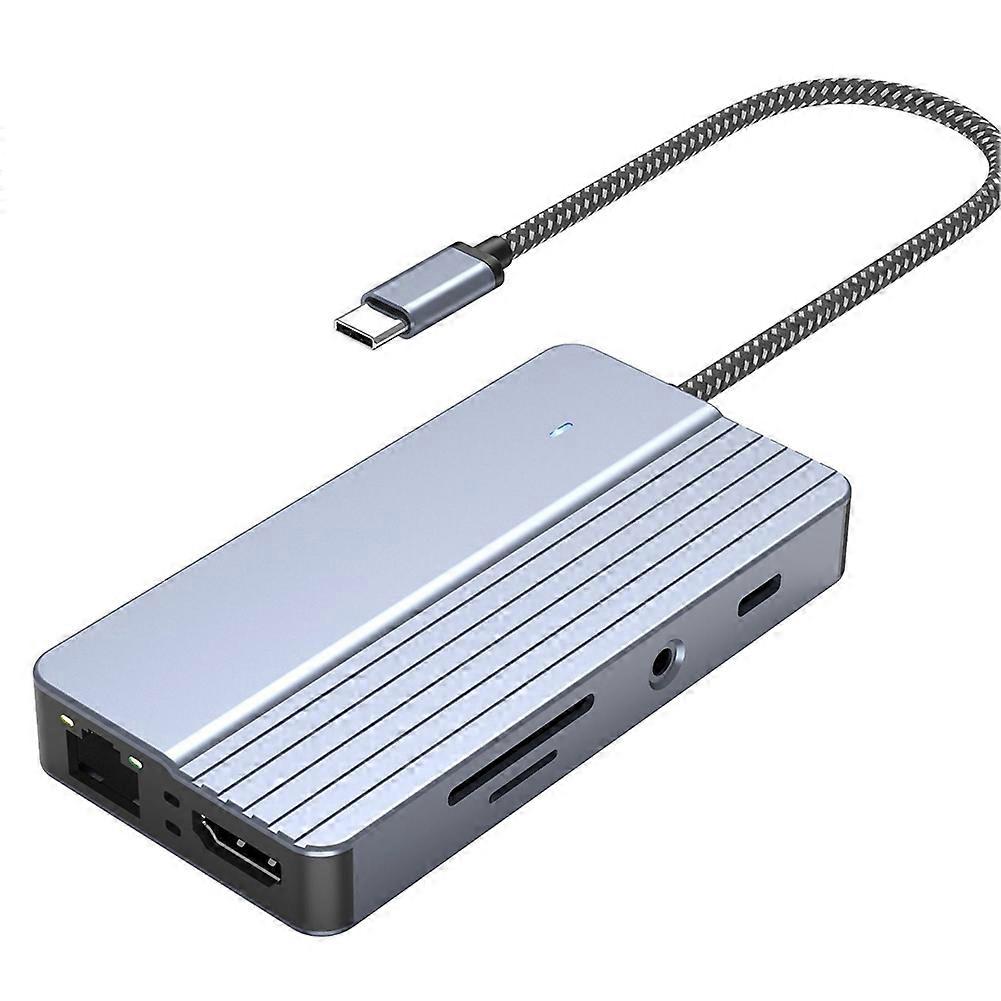4K 10-in-1 Expansion Dock for Mobile Phones, Laptops, and Steam Gaming Consoles HDTV Adapter Type-C Expansion Dock