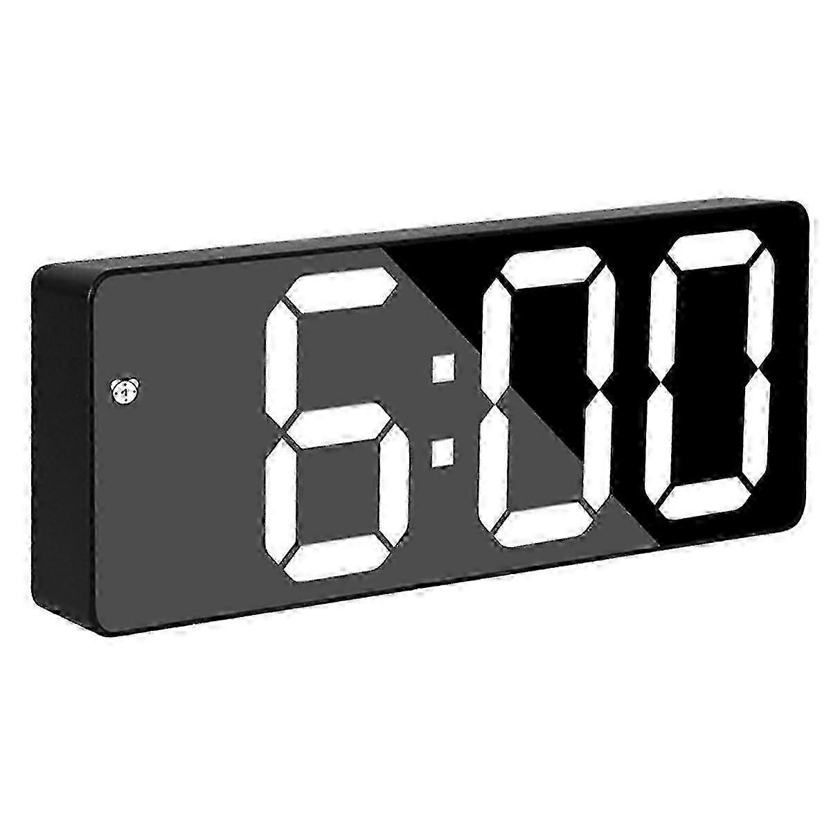 LED display 6.3 'LED mirror clock, postponing time Simplicity Digital Alarm Clock Date Temperature