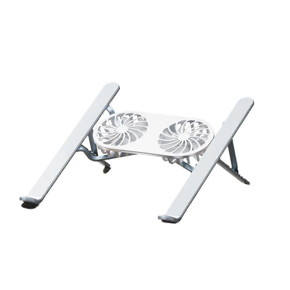 Foldable Laptop Stand with Cooling Fan, Cooler Pad for Tablet - Enhanced Cooling Support and Portable Design A Gray