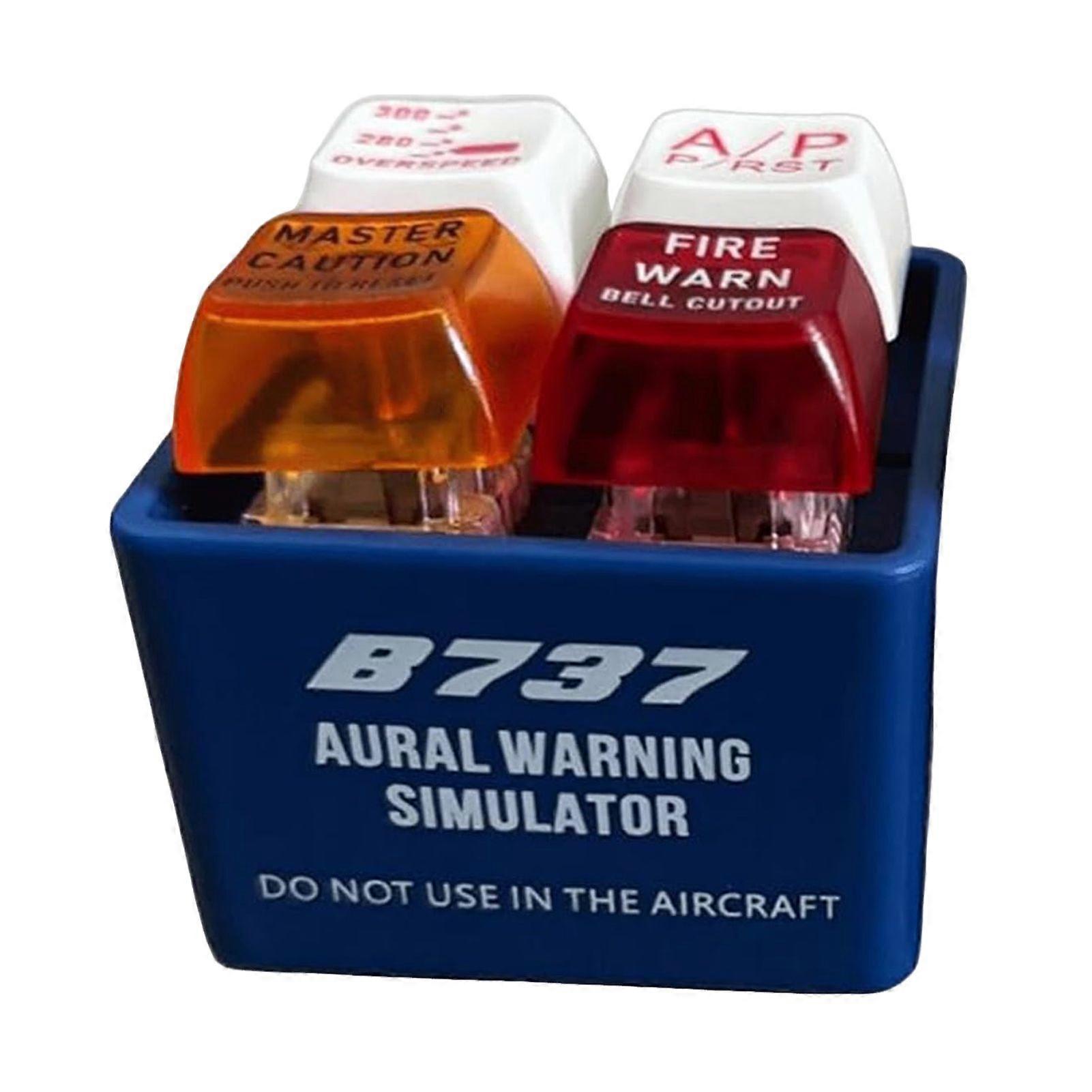 1/2Pcs Crew Alert Keychain Egpws Warning Sound Simulator with Flashlight Realistic Aerial Design Pressure Relieving Tool