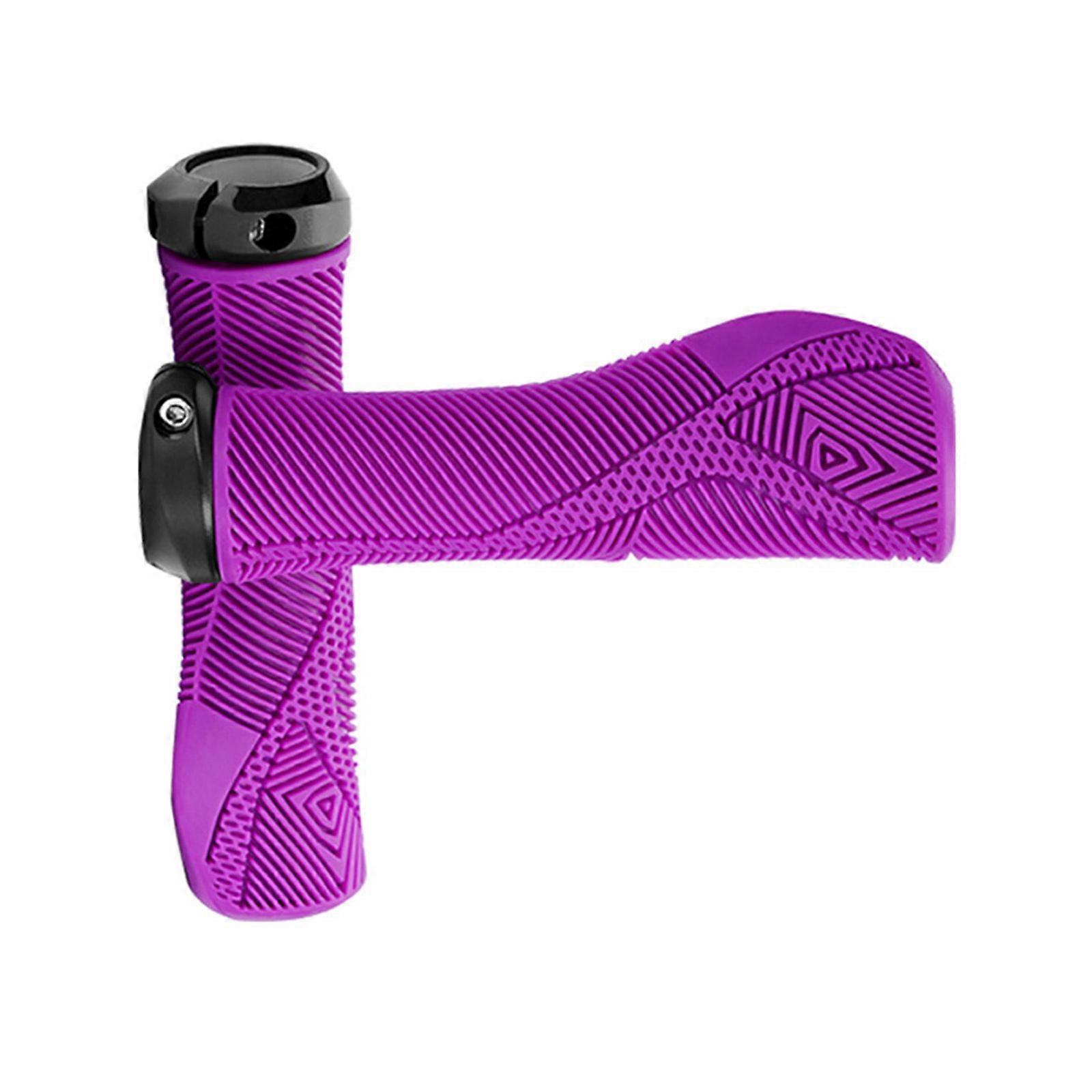 2er-Pack vielseitige Fahrradlenkergriffe, modisch und komfortabel, für Mountainbikes und Falträder, Lila