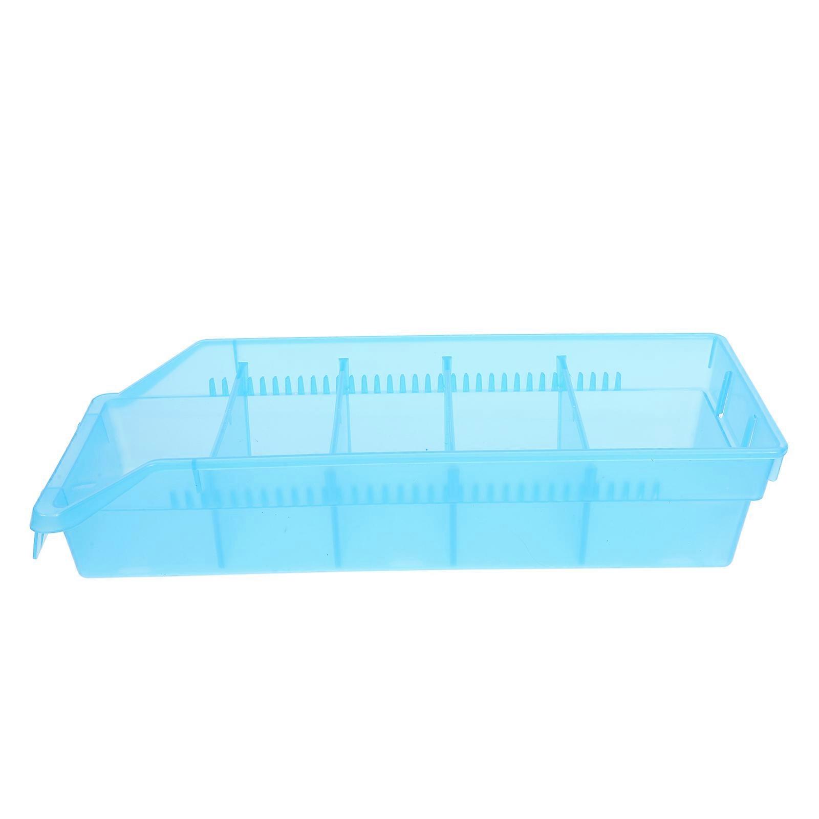 Box Medical Organizer with Adjustable Dividers Blue