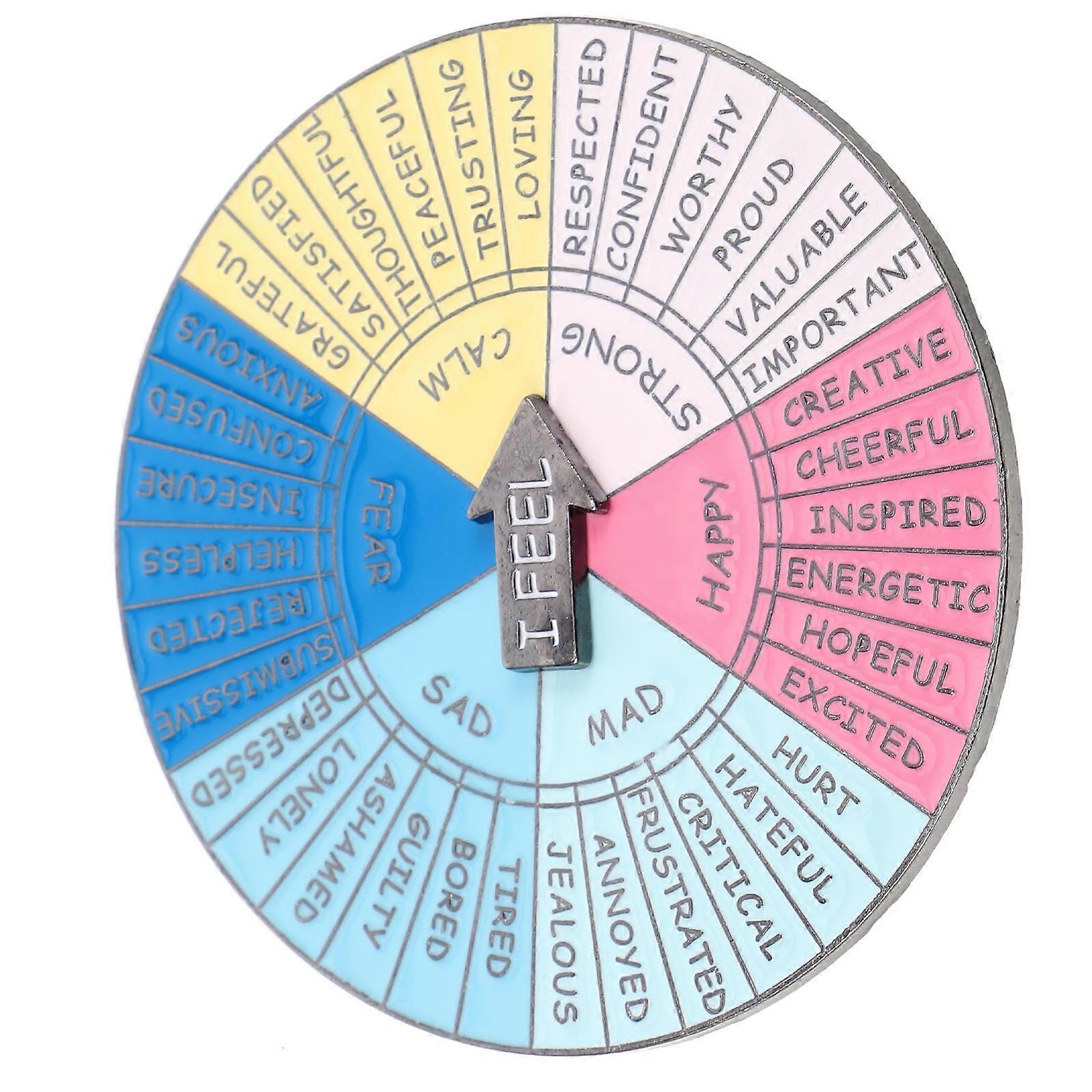 Creative Pin Accessory Emotion Wheel Brooch for Clothes Decoration