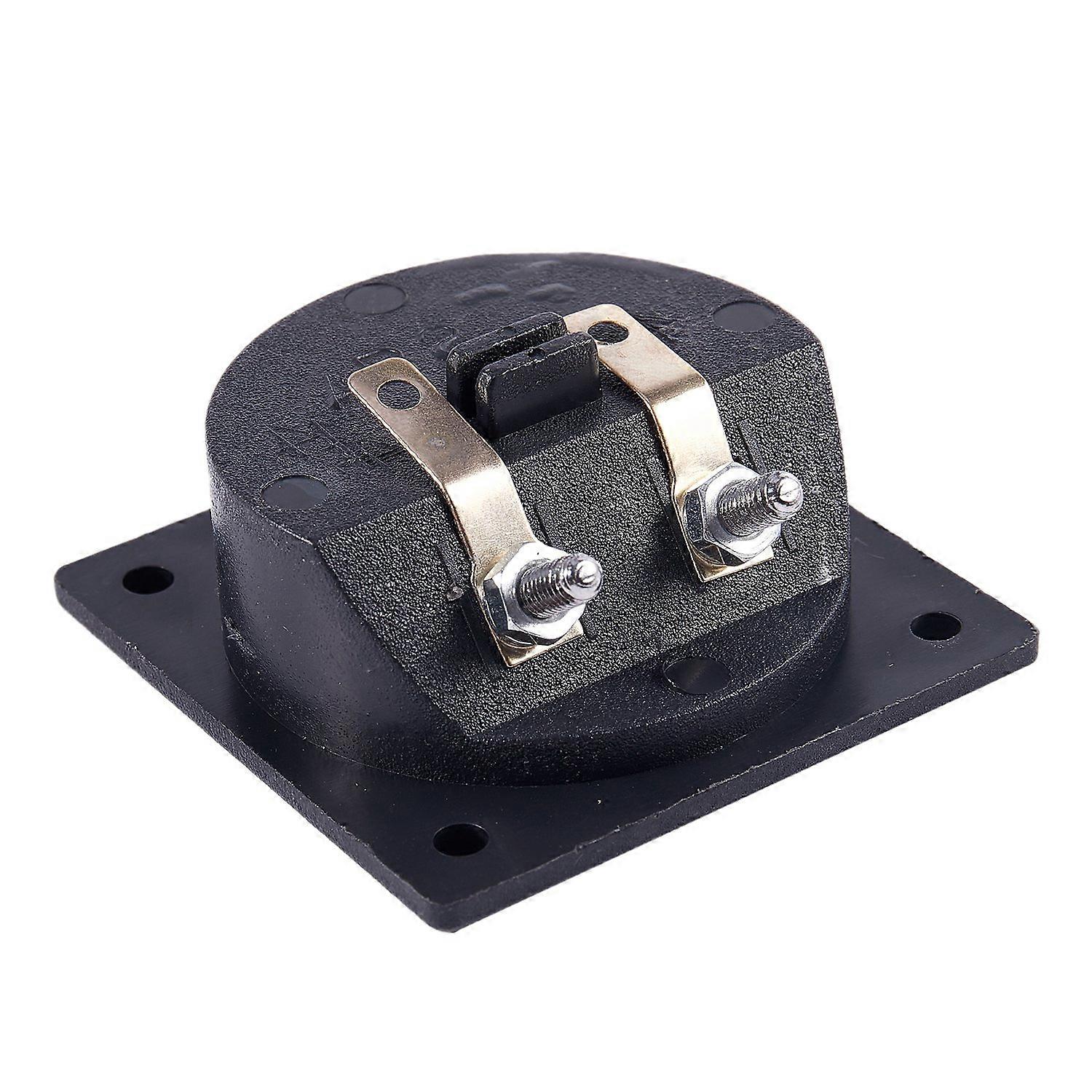 Square Shape Double Binding Post Type Speaker Box Terminal Cup Black