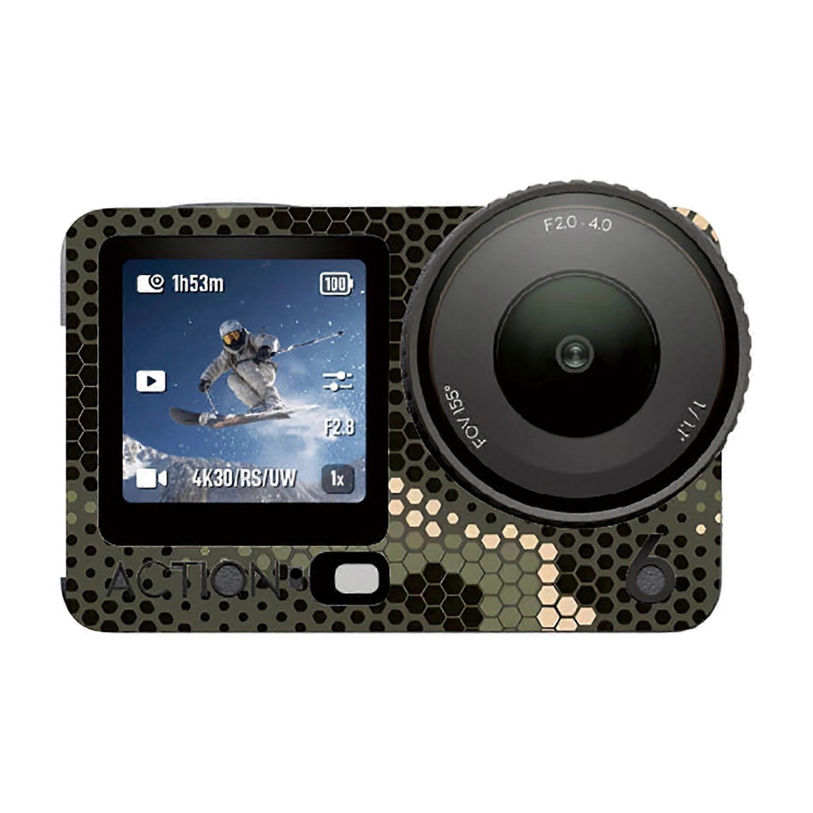 Decorative Skin Decal for Action 6 Camera Stylish Pattern Option Damage Resistant Layer Simple Remove and Stick Multicolor