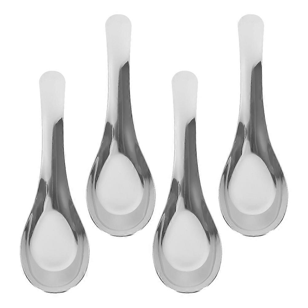 Metal Spoons Flat Bottom Design For Kitchen Activities And Scooping 4Pcs