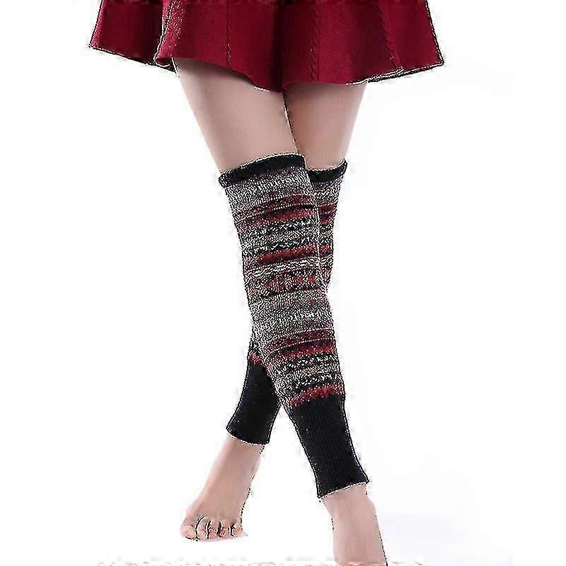 Women's Boho Winter High Knee Leg Warmers