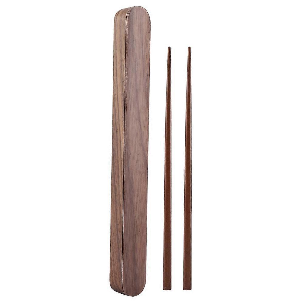 Aigend Chopsticks Storage Box - Portable Eco-friendly Wooden Reusable Chopsticks Storage Case Box