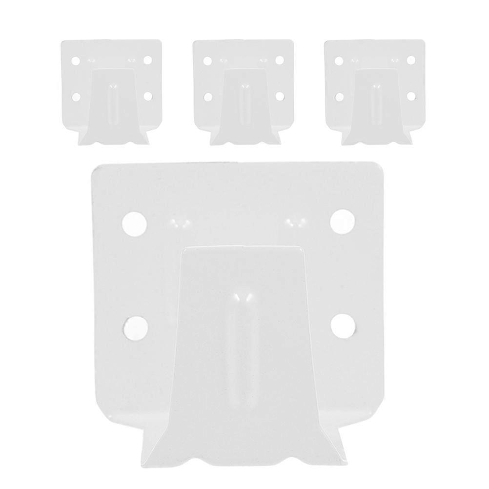 White Mini Metal Blind Brackets for Blind Mounting 4Pcs Window Accessories