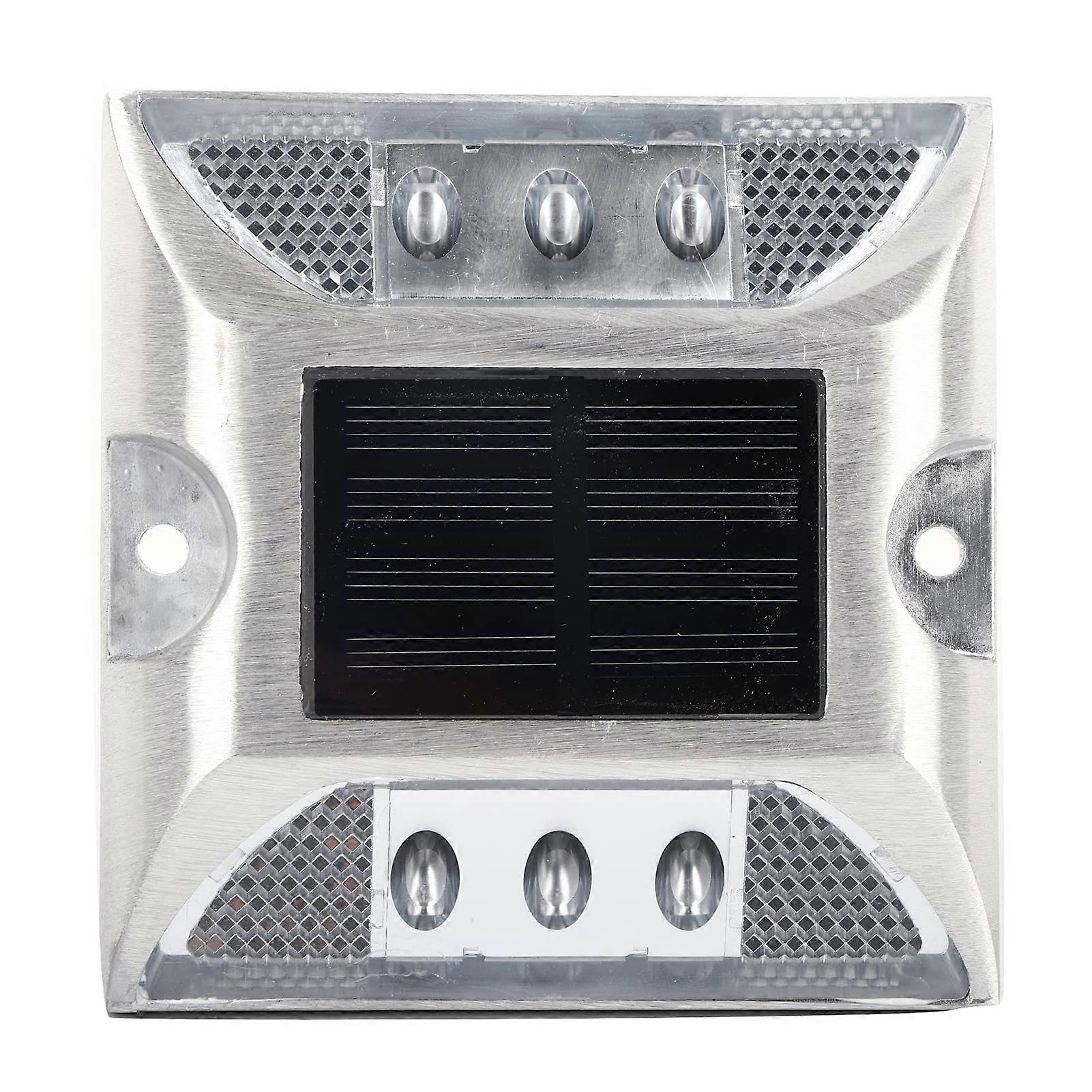 6 LED Solar Road Stud Lights IP68 Waterproof Solar Powered Pathway Markers with 500m Visibility