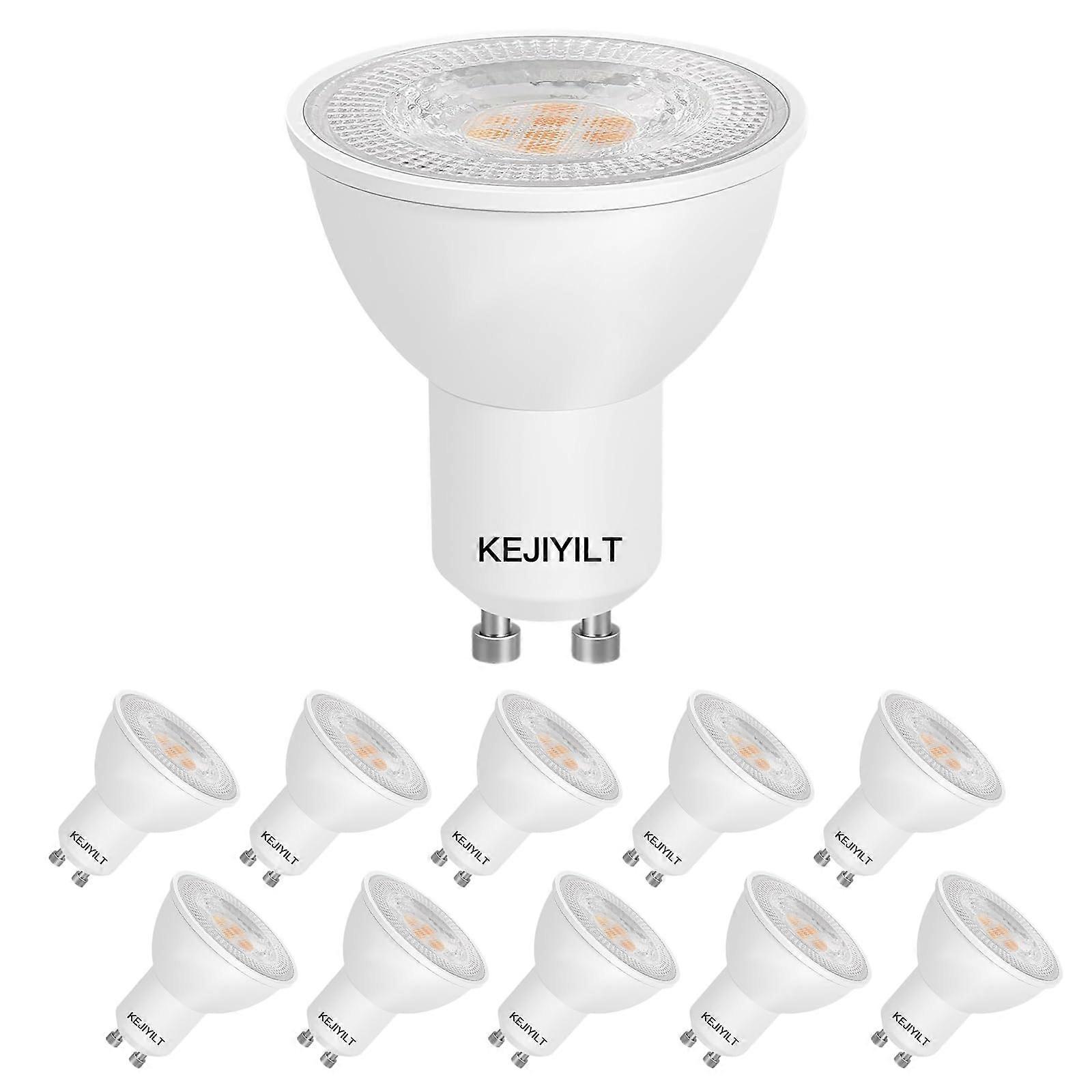 10Pack Dimmable GU10 LED Light Bulbs 7W 5000K Daylight 650 Lumens Energy Saving for Track and Recessed Lighting