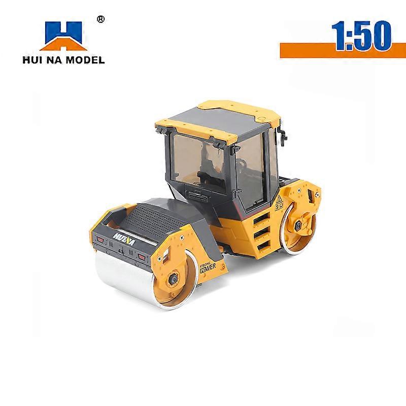 Huina-Camion en alliage moul�� sous pression, mod��le de rouleau �� double roue, simulation de v��hicule d'ing��nierie, mod��le de voiture, cadeau