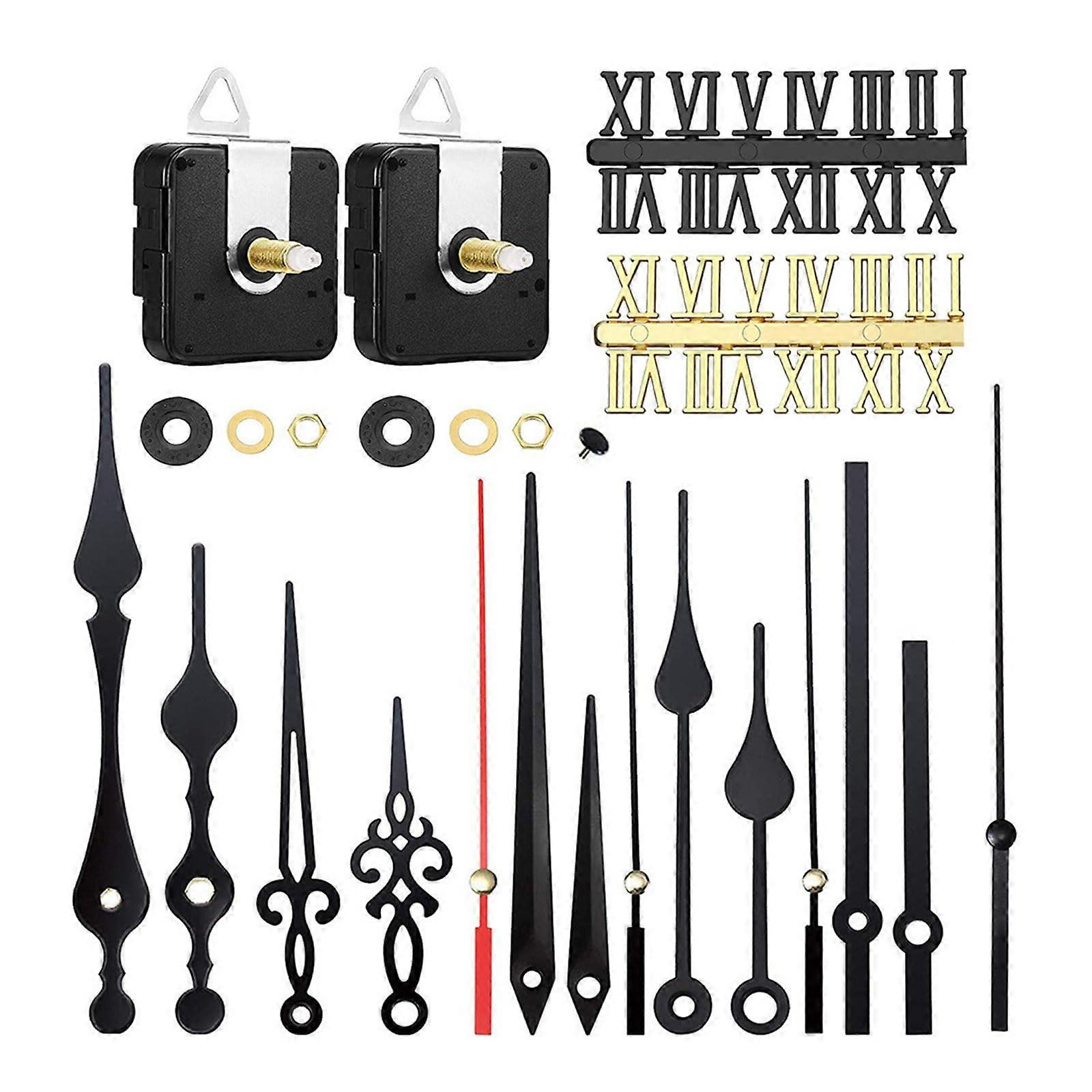 Clock Movement Kit with Silent Quartz Mechanism for DIY , Noiseless Operation and Craft Projects