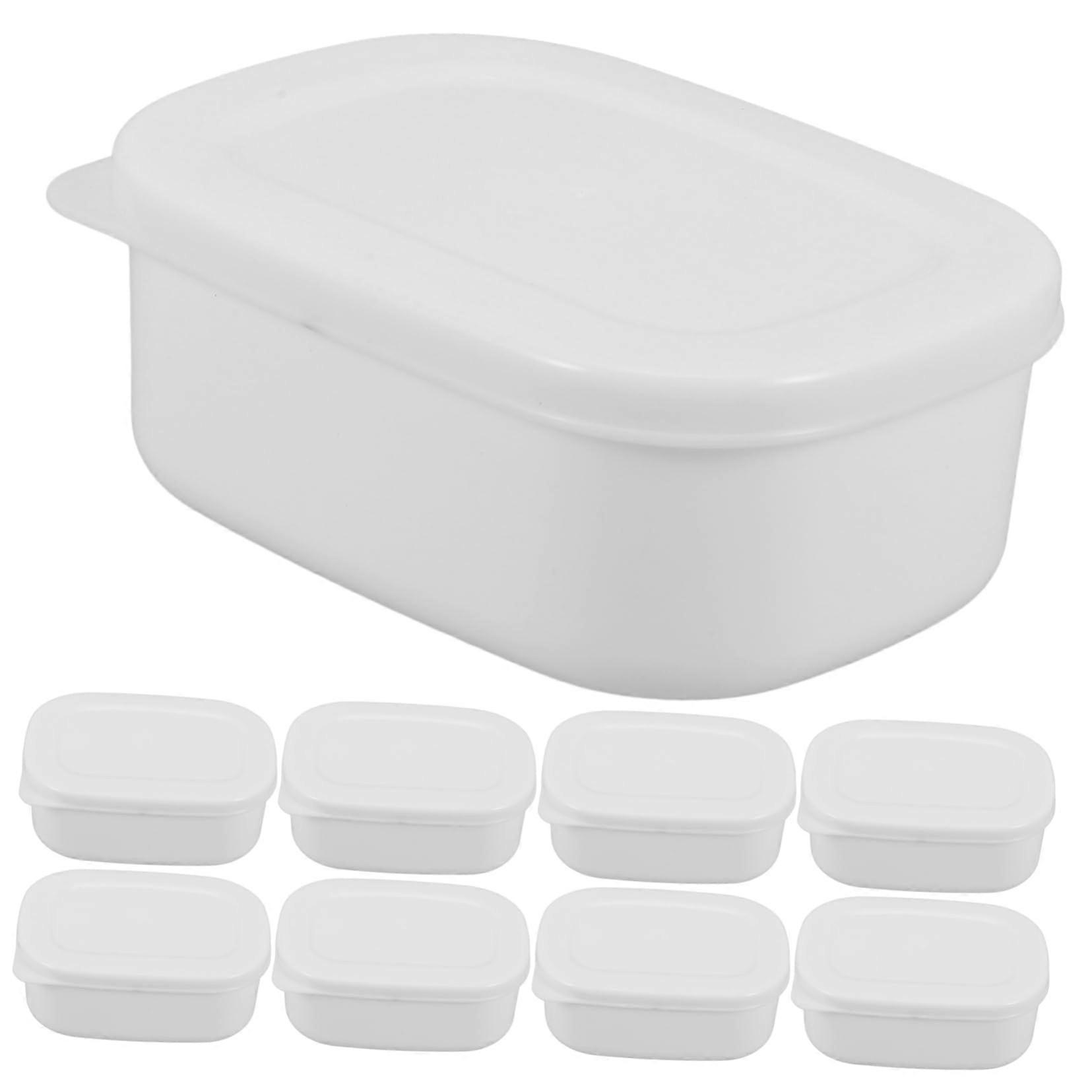 10pcs Food Storage Containers with Lids, Stackable Fridge Organizer Bins for Kitchen and Freezer