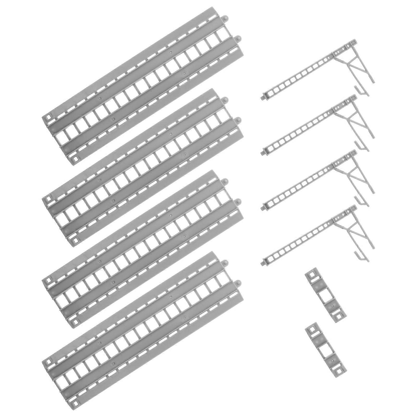 Grey Plastic Model Train Tank Bridge Model for Decoration Railroad Track