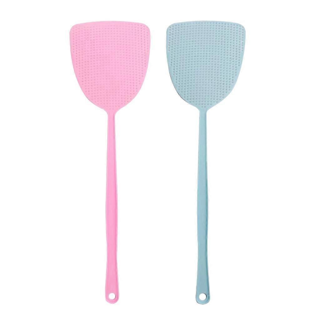 Long Handle Fly Swatter for Mosquito Control with Large Flexible NonBreak Plastic Head
