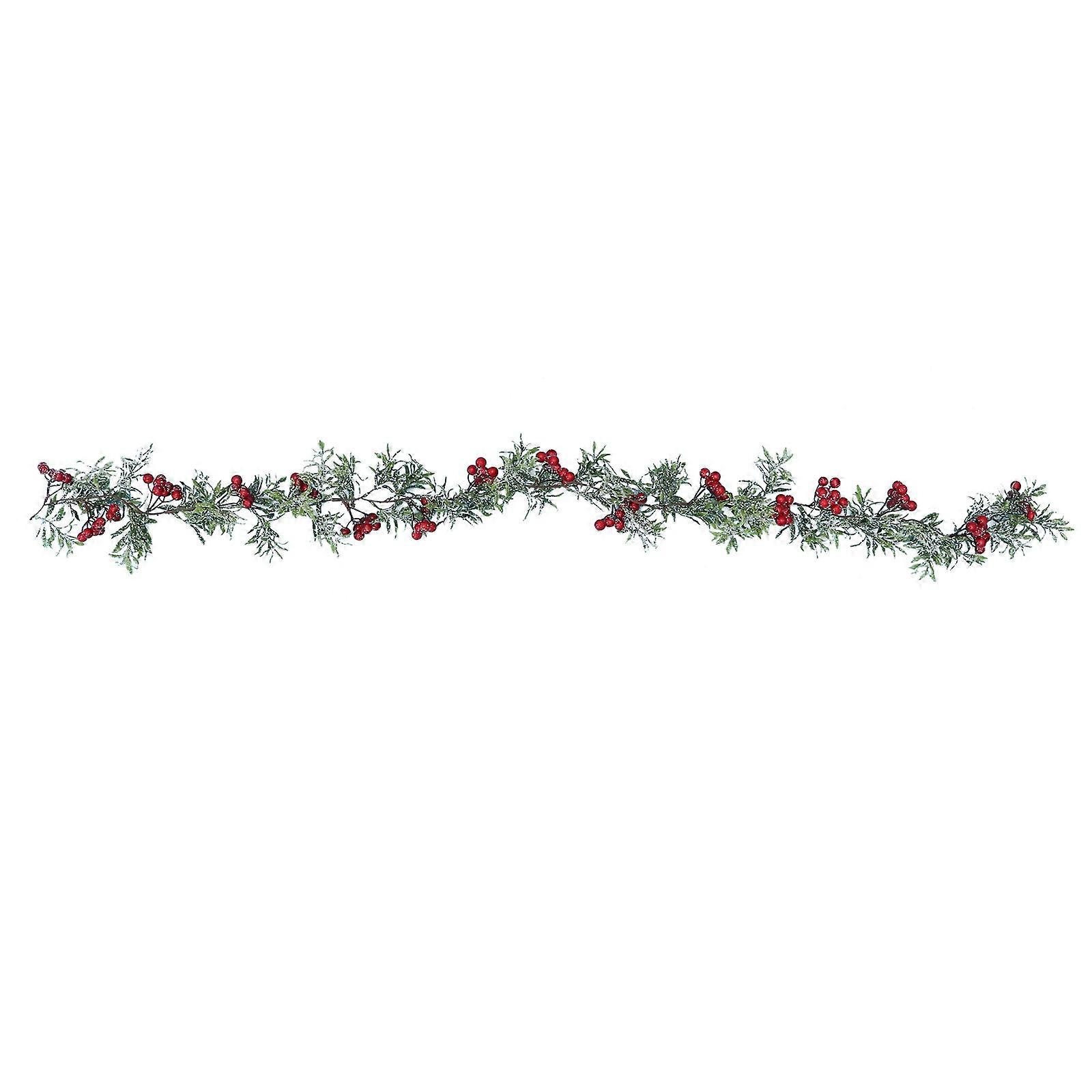 Christmas Decor Emulation Pine Branch Cane for Decoration 1Pcs Red Plastic