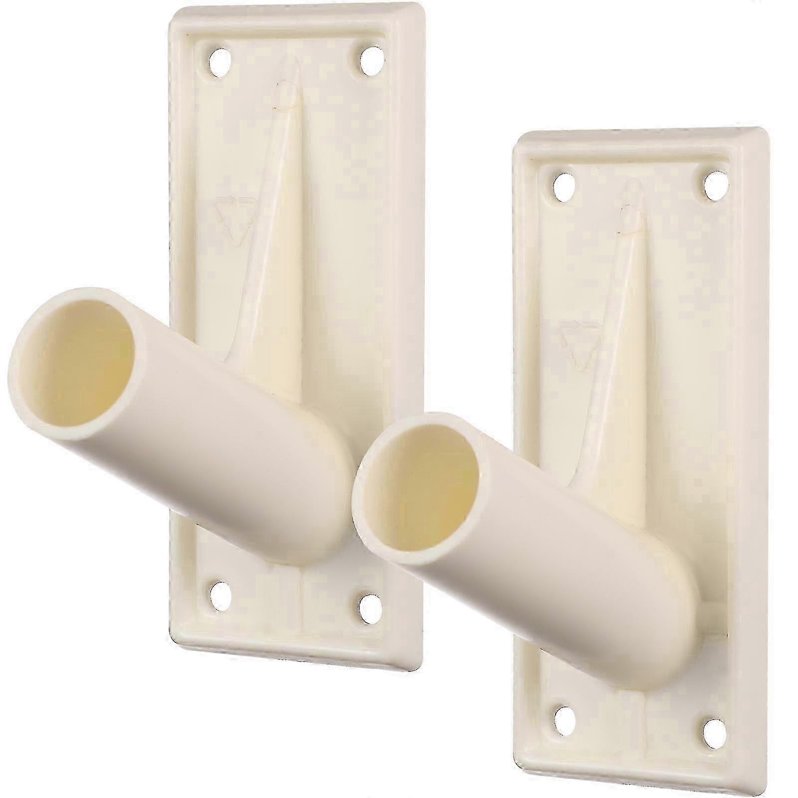 2026 2-Piece Adhesive Plastic Flag Pole Mount with Wall-Mounted Bracket and Rack Holder