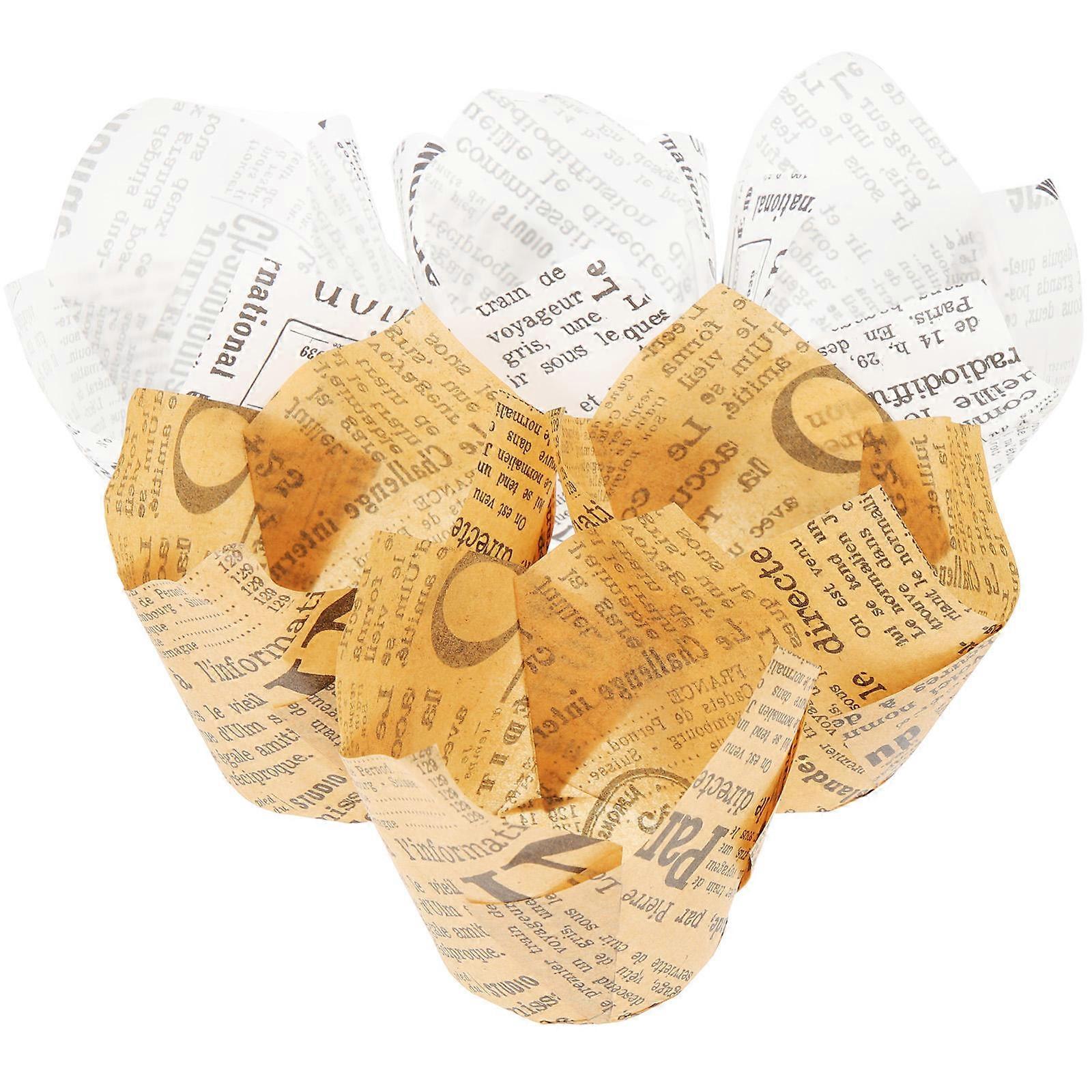 Tulip Muffin Liners Paper Liners for Baking Use 100Pcs Assorted Color