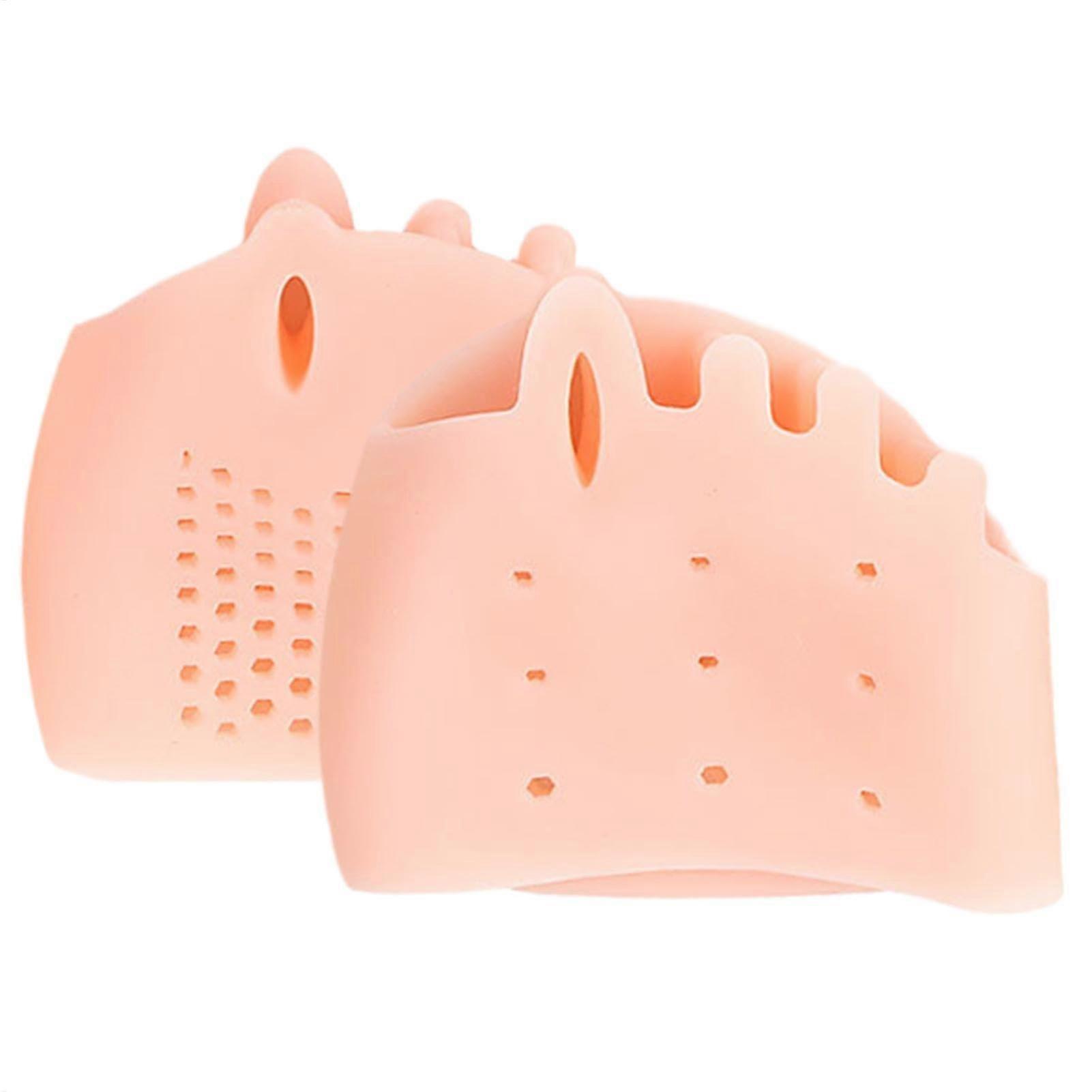 Toe Separator for Overlapping Toes, FiveHole Silicone Toe Separators with AntiSlip Comfort Fit