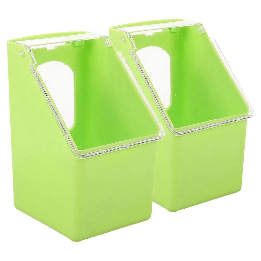 Bird Feeder Hanging Parrot Feeder for Pet Use 2Pcs Plastic Container