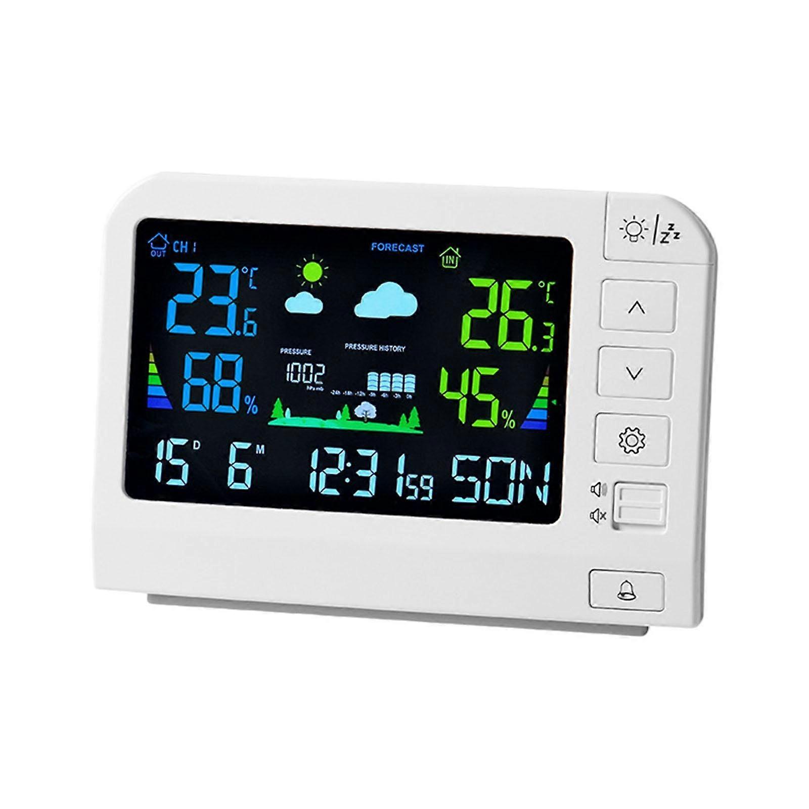 Weather Station Digital Alarm Clock Multipurpose Compact Weather Clock