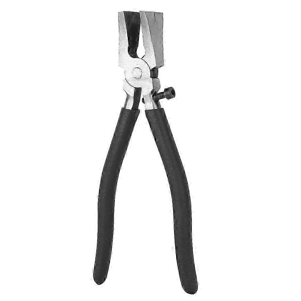 Glass Wire Drawing Pliers Flat End Jewelry Processing Making Tool with Adjustable Screw