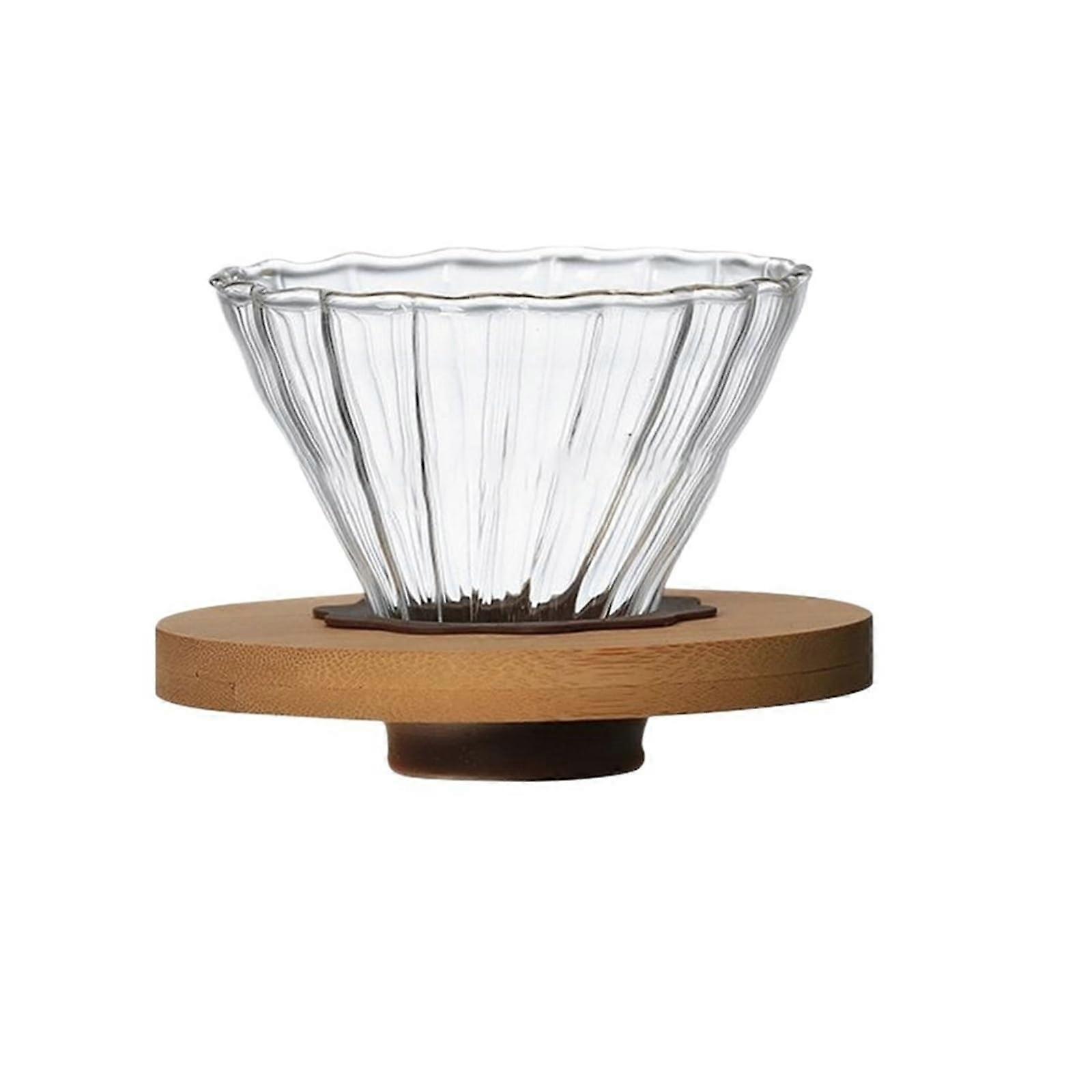 Glass Pour Over Coffee Maker with Stand, Single Cup Coffee Dripper for Pure Extraction