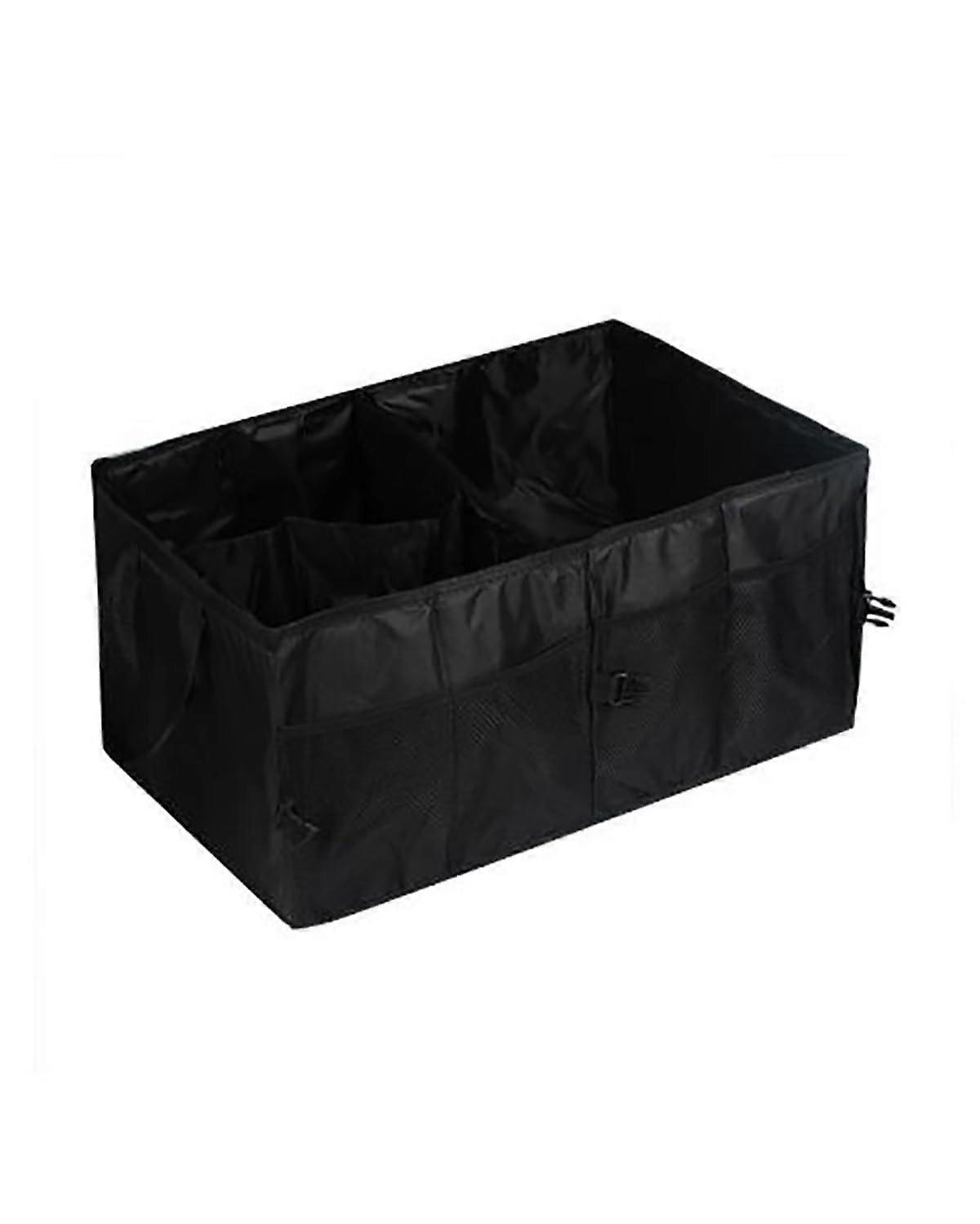 Foldable Car Boot Organizer with Adjustable Compartments Oxford Fabric Trunk Storage Box