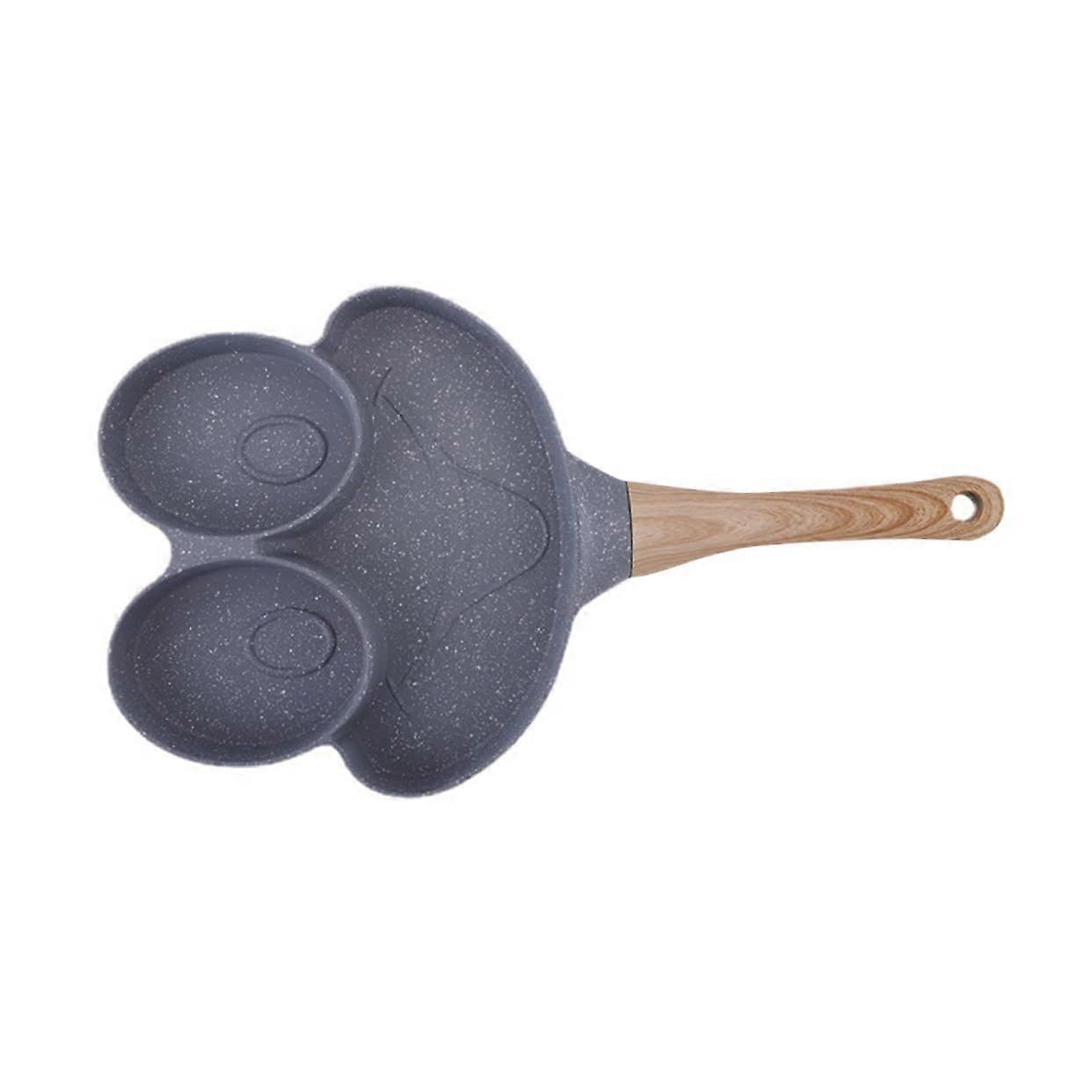 Non Stick Omelette Pan with 4 Sections for Breakfast Quick Prep and Easy Clean Cooking