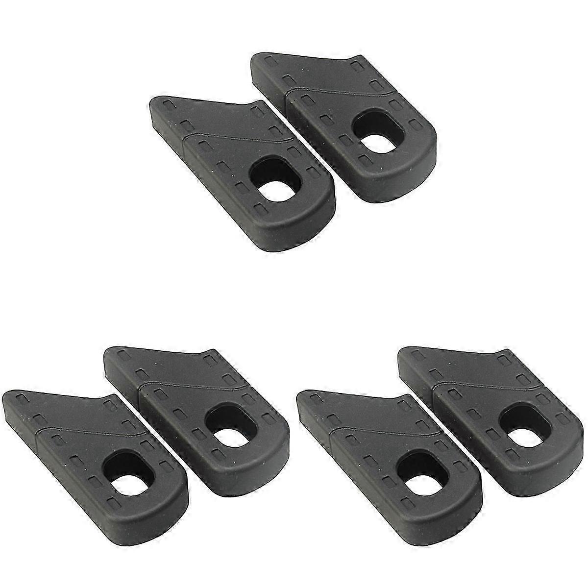 2PCS Universal Bicycle Fixed Gear Rubber Crank Protector Cover, Black