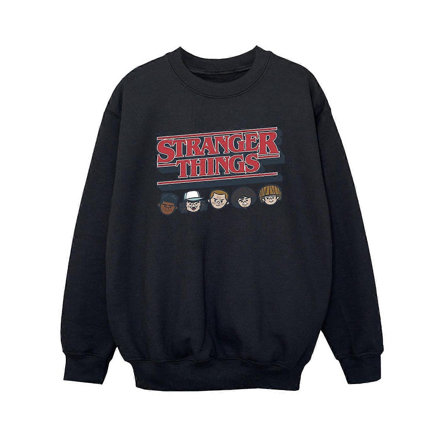 Netflix Boys Stranger Things Karikatuur Logo Sweatshirt