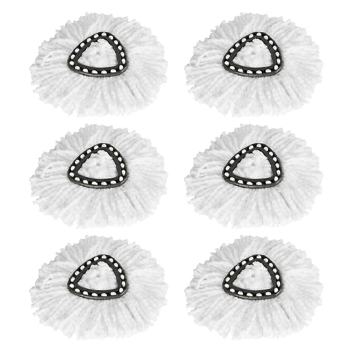 6 Pack Microfiber Triangle Replacement Heads for OCedar Easy Wring Spin Mop, Suitable for Tile and Hardwood Floors