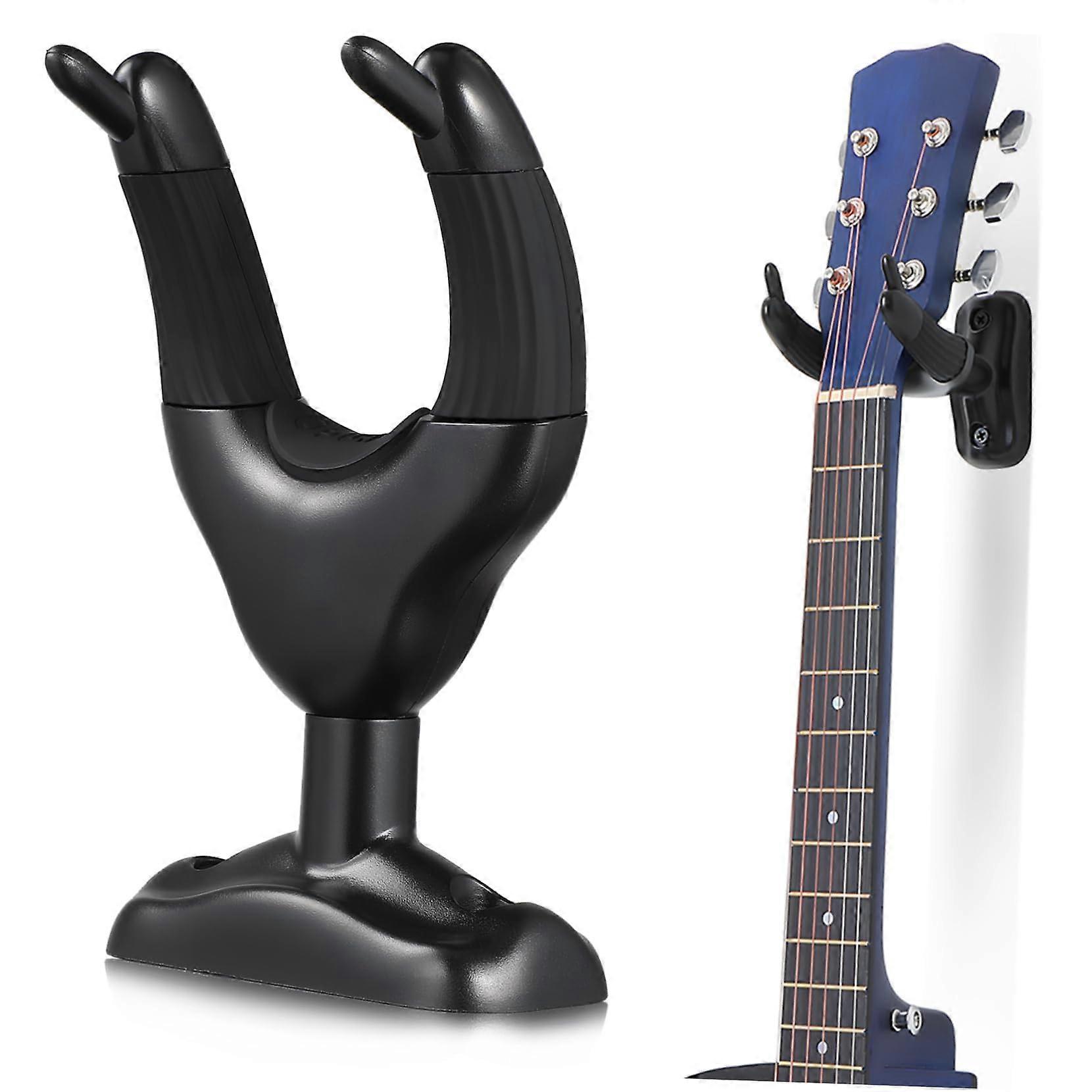 Guitar Wall Mount Hanger for Acoustic Electric and Ukulele, SpaceSaving Scratch Display