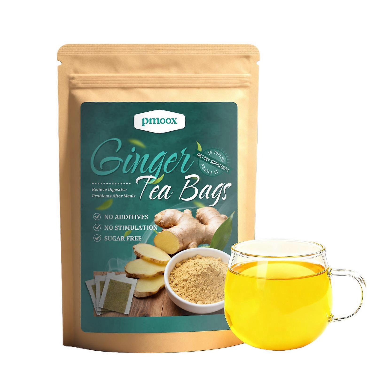 Ginger tea with herbal blends, OEM customization and processing available, tea bag packaging, direct from the manufacturer.