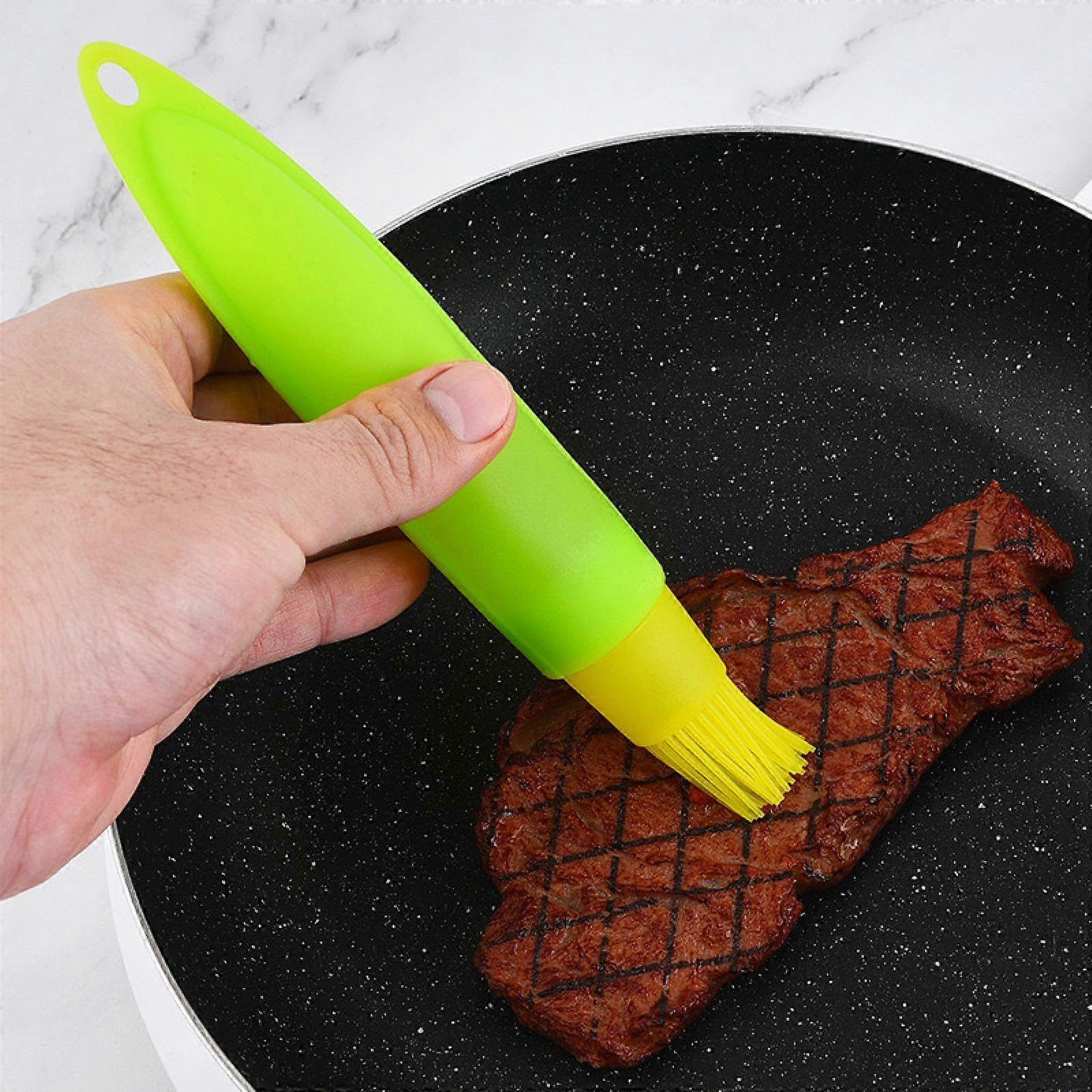 Silicone Basting Brush Set with MultiSize Heads for Baking, Grilling and Easy Cleaning