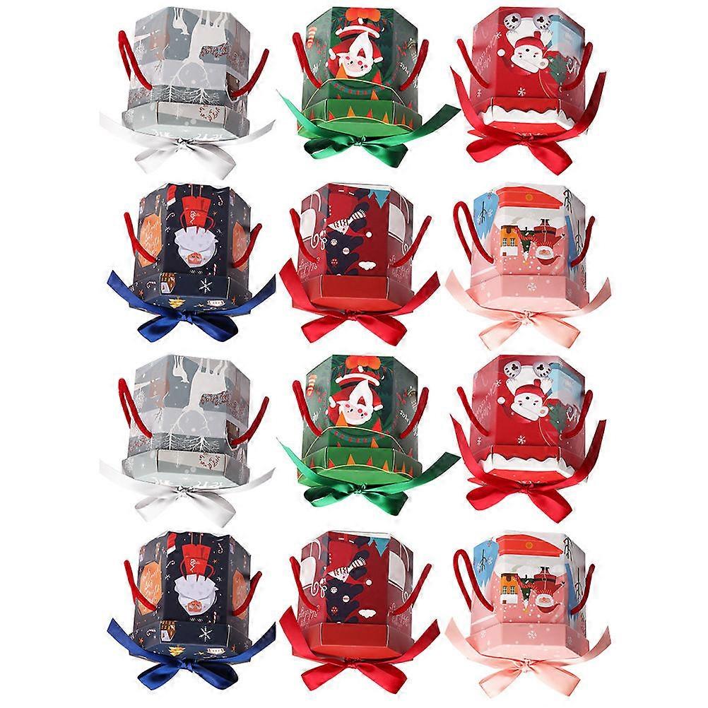 Christmas Packaging Box Gift Packaging Box for Storage Gift 12Pcs