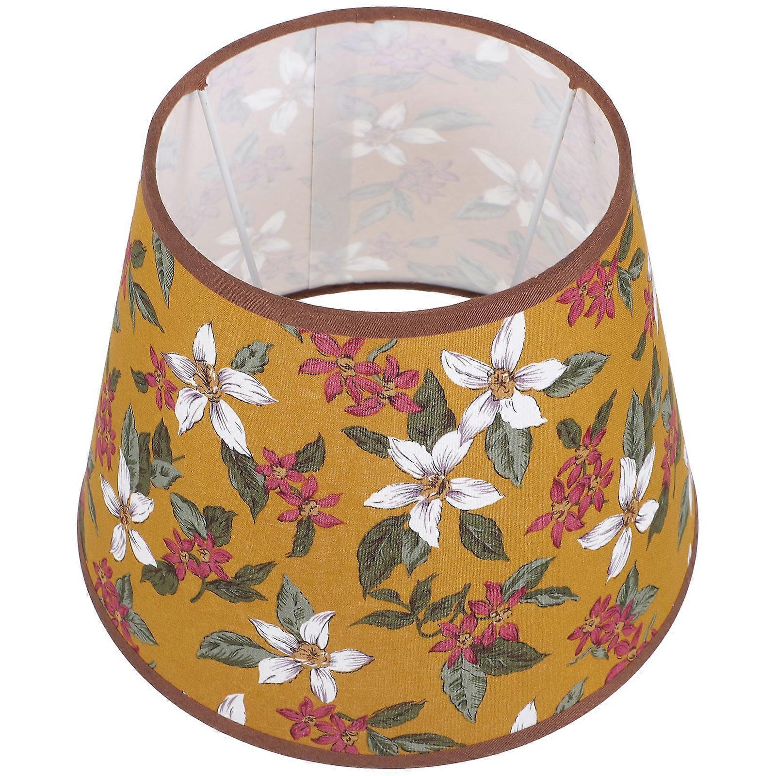 Flower Cloth Lampshade Small Lampshade for Decor with E27 Light Socket Vintage Style