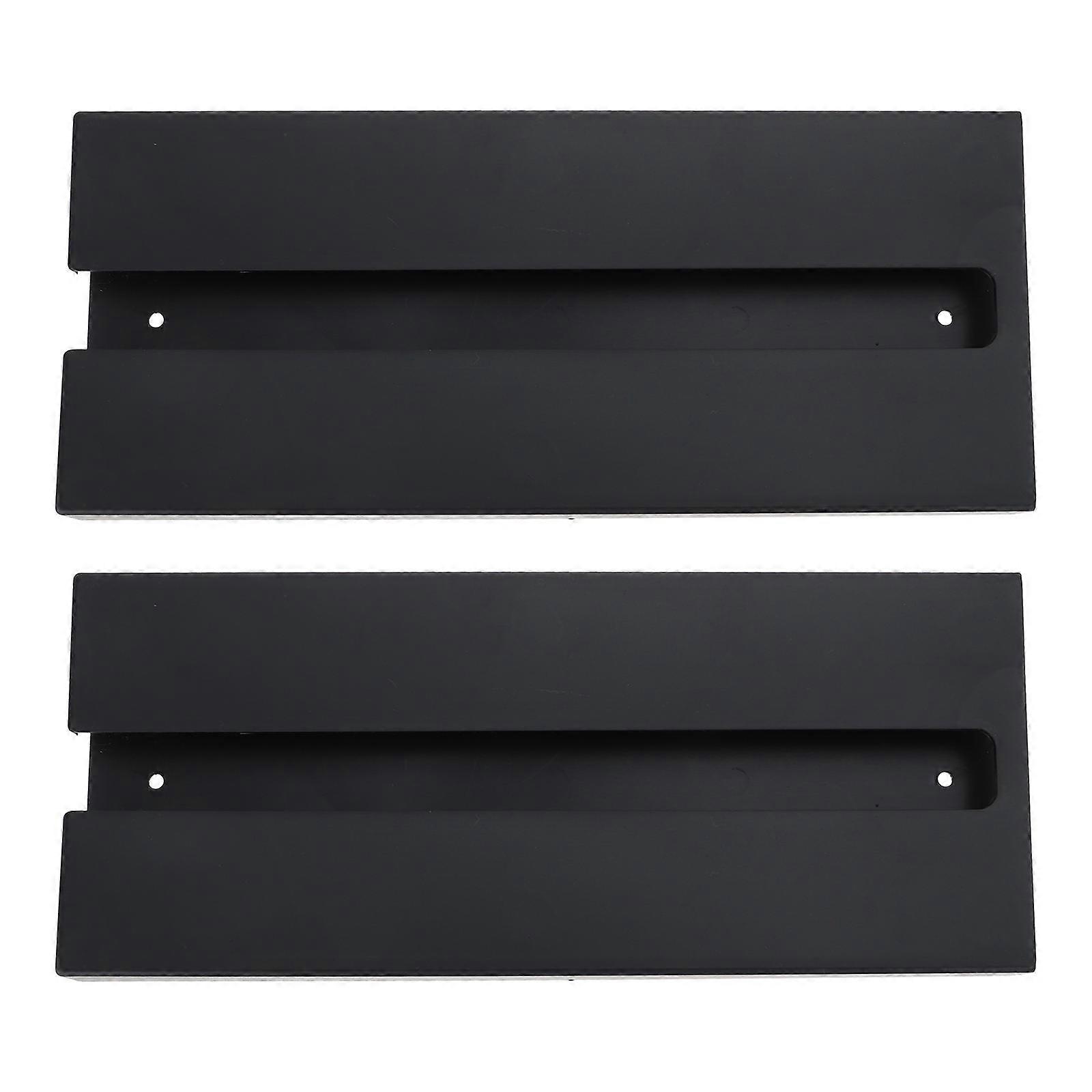 Upside Down Wine Cup Rack for Nail-Free Installation Black Plastic