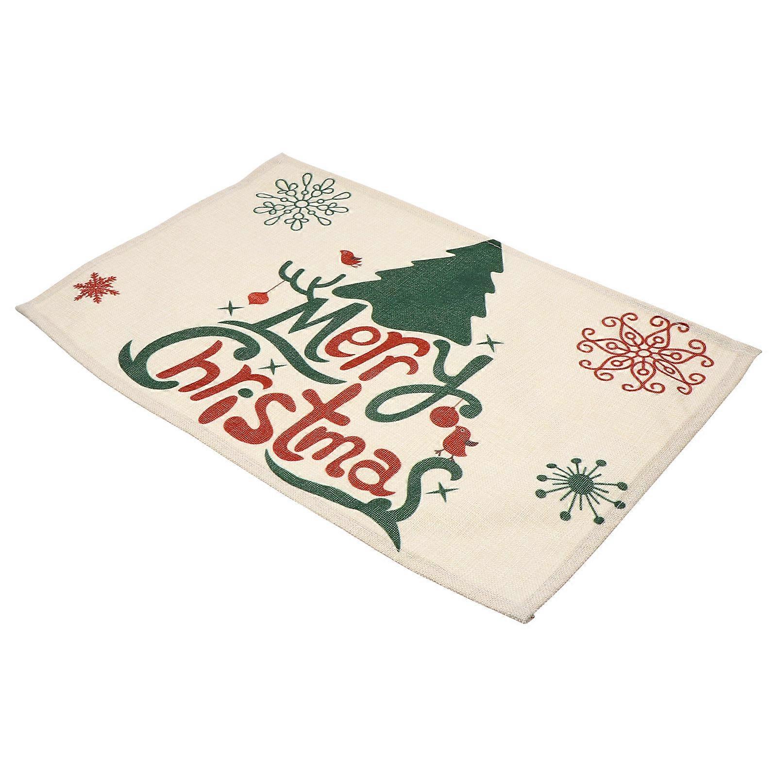 Christmas Table Mat Linen for Dining Use 1Pcs Decorative Protective Placemat