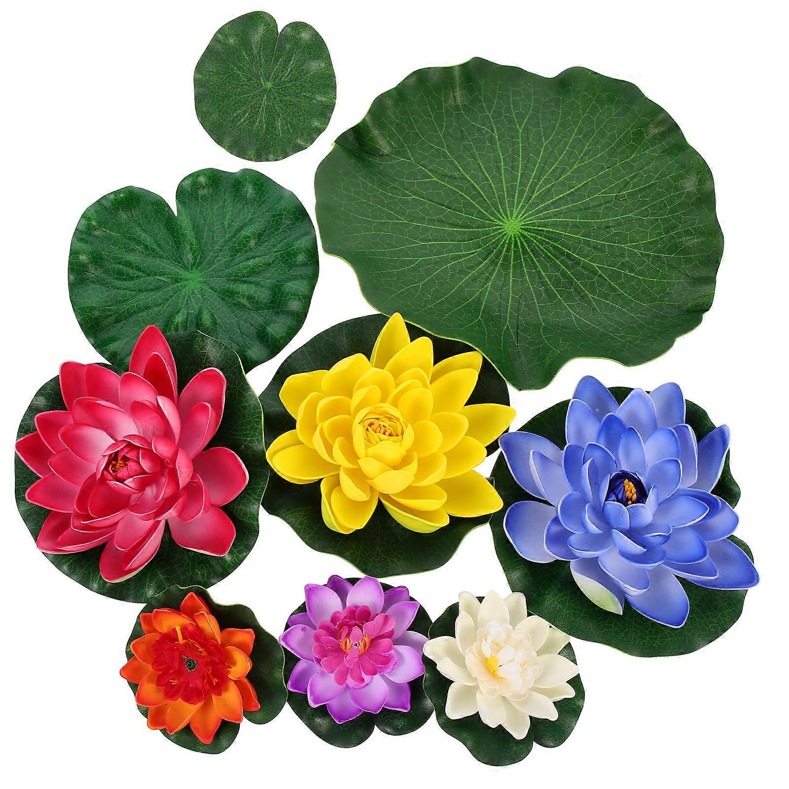 Floating Artificial Water Lily Plant for Decoration 45Pcs