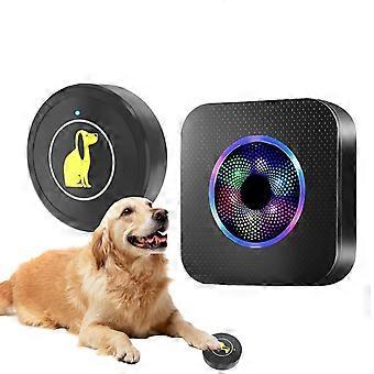 Wireless Dog Doorbell for Training, Waterproof, Long Range, 7Color LED, Easy Install