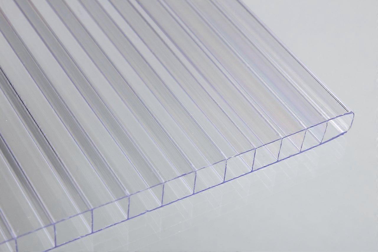 Clear Polycarbonate Sheet 6mm Multiwall Panel 12x60 for Greenhouse Light Diffusion and Insulation