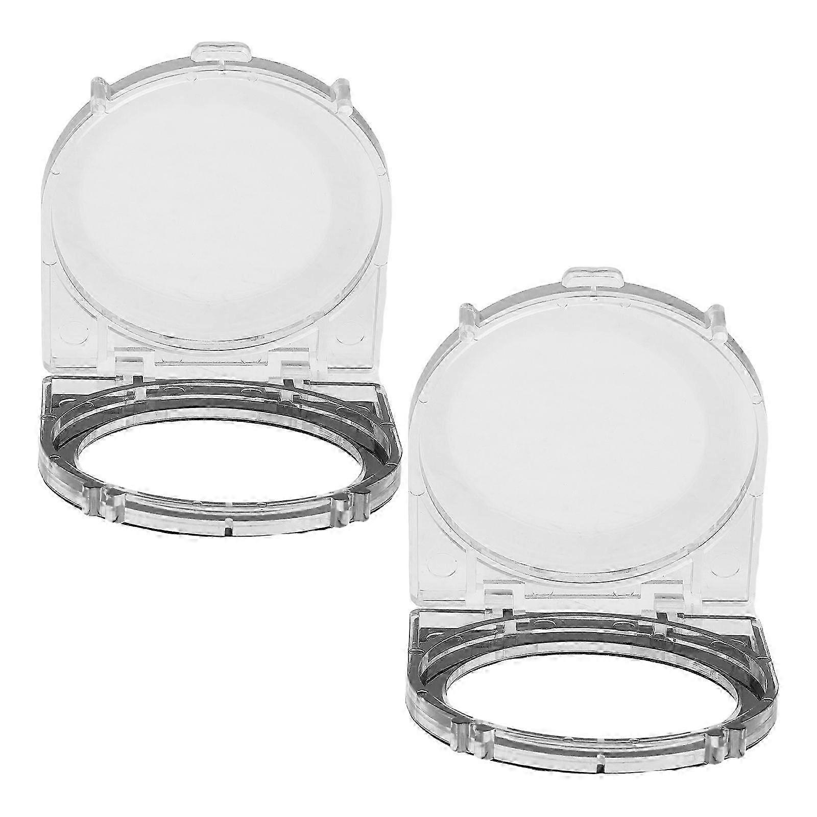 2pcs Plastic Clear Elevator Power Button Cover Adhesive Safety Push Button Switch Protector For Comp