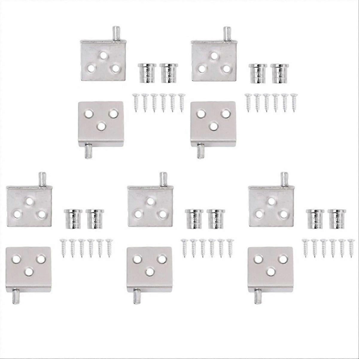 10Pcs Concealed Hinges Cabinet Up and Down Door Pivot