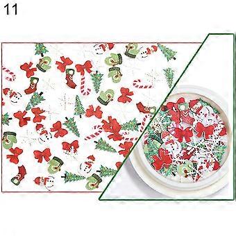 Christmas Nail Art Sequins Set with Festive Designs, Multiple Shapes, Easy Holiday Manicure, 2 Boxes