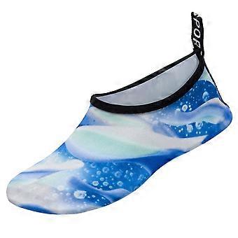 Waterschoenen voor kinderen (meisjes en jongens) maat 3.5-4, sneldrogende outdoor sokken voor peuters, geschikt voor strand, zwembad en surfen (W03 blauw)